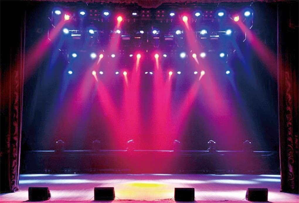 Stage backdrops and lighting integration